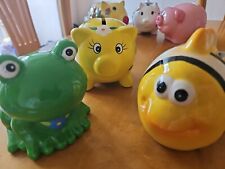 3 X Piggy Banks Shape of a Frog, Fish And A Fish 4
