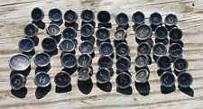 Vintage ROYAL 1930's Typewriter Key Lot 45 pieces Glass Face picture