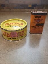 Vintage Simoniz Original Paste Wax Can and tire repair kit picture