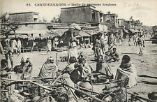 PC CPA INDIA, CHANDERNAGOR, HINDUS PEASANT STOP, Vintage Postcard (b13730) picture