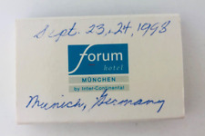 Vintage Forum Hotel by Intercontinental Matchbook Munich Germany 1990s picture