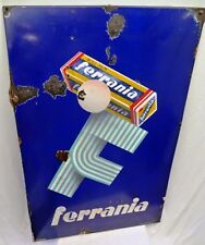MILANO FERRANIA CAMERA ROLL SIGN ITALY VINTAGE ENAMEL PORCELAIN SMALTARIE LOMBAR picture