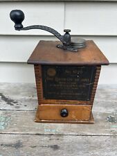 Antique Sun Manufacturing No. 1080 Wooden Coffee Spice Cast Iron Grinder Mill TJ picture