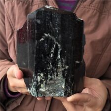 2730g Natural black Tourmaline Quartz Crystal Original #A84 picture