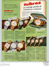 1957 PAPER AD 4 PG Helbros Wrist Watch COLOR 23 Jewel Govenor Elite Chelsea picture