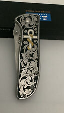 Hand Engraved CRKT 6450S Drifter Folding Knife picture