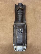Vintage Camillus NY US Military Survival Pilot Knife With Sheath And Stone 1978 picture