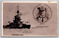 HMS Iron Duke WWI UK Battleship Admiral Sir J R Jellicoe Postcard N696 picture