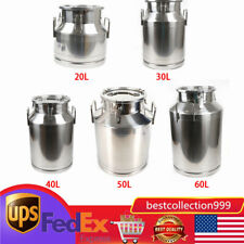 20-60Liter Stainless Steel Milk Can Wine Airtight Storage Canister Bucket Barrel picture