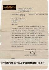 VINTAGE 1953 IMPERIAL BANK OF INDIA BOMBAY AIR MAIL COLLECTABLE LETTER picture