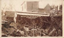 Big Four Railroad Cars High Street Springfield Ohio Flood 1929 Real Photo RPPC picture