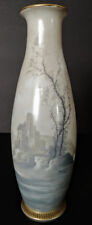 Art Nouveau French Opaline Hand Blown & Hand Painted Important Old Vase, Rare picture