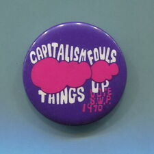 1970 Socialist Workers Party  Early Ecology CAPITALISM FOULS THINGS UP Cause Pin picture