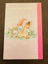 NOS Vintage New Baby Greeting Card- Pleasant Thoughts Co. NEVER USED 1970s picture