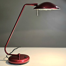 Antique Vintage Red Table Desk Lamp Retro Red Metal Flake Automobile Finish 16