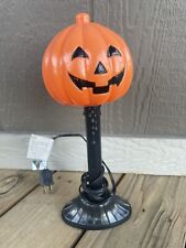 Vintage Halloween Electric Pumpkin Jack O’ Lantern Candle Stick Lights Tested picture