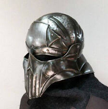 Blackened 18 Gauge Steel Medieval Demonic Face Vader Sallet Helmet collectible  picture
