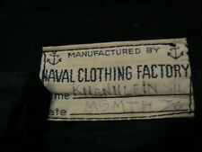 VTG 40S WWII US NAVY WOOL PANTS UNIFORM NAVAL CLOTHING FACTORY SWABBIES picture