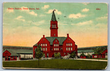 Postcard Indiana IN c.1910's Union Station Terre Haute Y9 picture