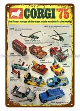 1975 Corgi Die Cast Toys Model Cars Trucks Racers Planes Tanks metal tin sign picture
