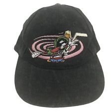 Vtg 1997 Looney Tunes Marvin Martian Embroidered Six Flags Hat Snapback Cap Gray picture