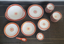 Datang Tatung Chinese Asian Red Floral Gold Accent Porcelain Dishes  (56) picture
