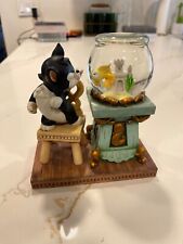 RARE Disney Figaro & Cleo Pinocchio Snow Water Globe Very Hard to Find picture