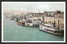 Monongahela Wharves Pittsburgh PA riverboats postcard 1910s picture