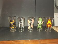 Lot of 5 Vintage 1973 Pepsi Looney Tunes  Collector Series Glasses~GREAT picture