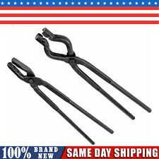 Wolf Jaw V-Bit Tongs Starter Beginner Bladesmith Anvil Vise Forge Tool Kit(2pc) picture