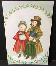 Vtg 1983 TASHA TUDOR Card Postcard Children “Christmas Carolers” Irene Dash  picture