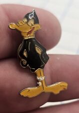 VTG Lapel Pinback Hat Pin Gold Tone Daffy Duck Looney Tunes 1980s Enameled  picture