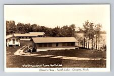 Gregory MI-Michigan RPPC Christmas Seal Camp North Lake c1950 Vintage Postcard picture