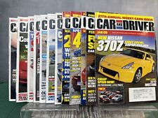 LOT OF 12 CAR AND DRIVER MAGAZINE'S FULL COMPLETE 2009 YEAR JANUARY TO DECEMBER picture