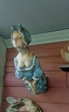 Vintage Large Figurehead Lady Statue Hanging Wall Nautical Figurine picture