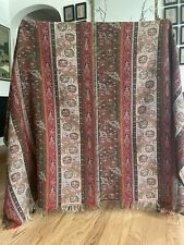 Beautiful Antique Victorian Paisley Shawl Throw Wool  64” X 65” picture
