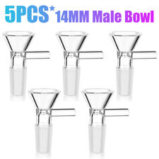 5x 14MM Male Glass Bowl For Water Pipe Hookah Bong Replacement Head NEW picture