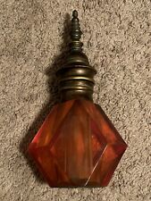 Vintage Decorative Art Deco Amber Resin Apothecary Jar Bottle 12” picture