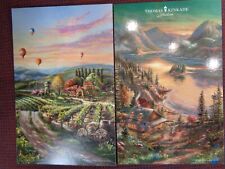 Thomas Kinkade Postcards Peaceful Valley Vineyard Lakeside Splendor (2)cards picture