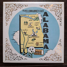 Alabama, The Yellowhammer State ||| Vintage Designer Ceramic Tile by Dixie picture