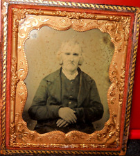 1/6th Size Ambrotype of older man in half case picture