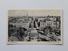 Vintage Postcard Strasbourg University Aerial View France Antique Lithograph picture