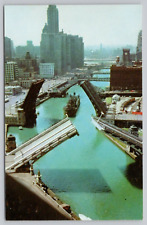 Postcard Greater Chicago the City of Beautiful Bridges, c1950s, Illinois picture