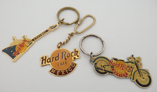 Lot of 3 Hard Rock Cafe Keychains Mexico Motorcycle Cozumel Guitar Ship picture