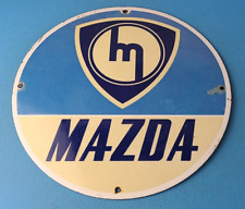 Vintage Mazda Porcelain Sign - Automobiles Mechanic Repair Shop Gas Pump Sign picture