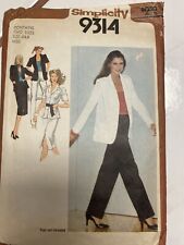 1979 Simplicity Sewing Pattern 9314 Sizes 6 & 8 Cut & Complete  picture