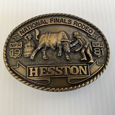 Vintage 1981 Hesston NFR Belt Buckle Limited Edition Collectors Item  picture