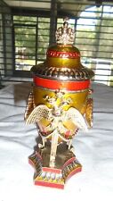 VTG Fabergé Egg double-headed eagle coat of arms of the Russian Empire Enameled picture