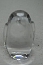 Vintage Clear Crystal Glass Penguin Figurine, Paperweight 2.5