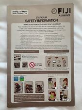 Fiji Airways Safety Cards Boeing 737 Max 8  Oneworld Connect Airlines picture